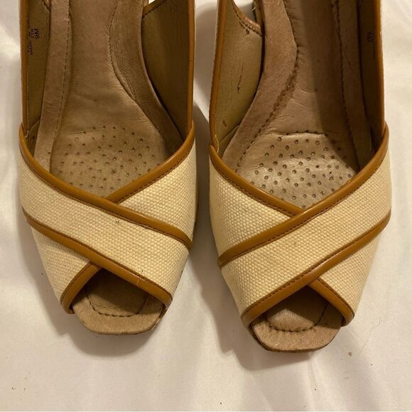 Circa Joan David Canvas Wedge Sandals Size 9 - Picture 6 of 16